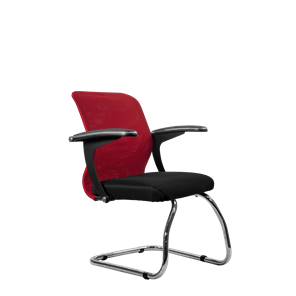 Офисный стул SU-M-4/подл.160/осн.007, Красный/Черный в Кушве