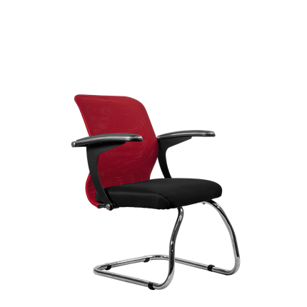 Офисный стул SU-M-4/подл.160/осн.007, Красный/Черный в Екатеринбурге - изображение