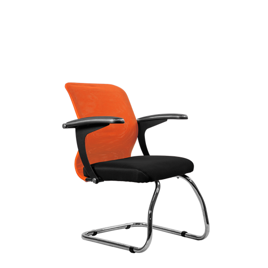 Офисный стул SU-M-4/подл.160/осн.007, Оранжевый/Черный в Каменске-Уральском - изображение 1