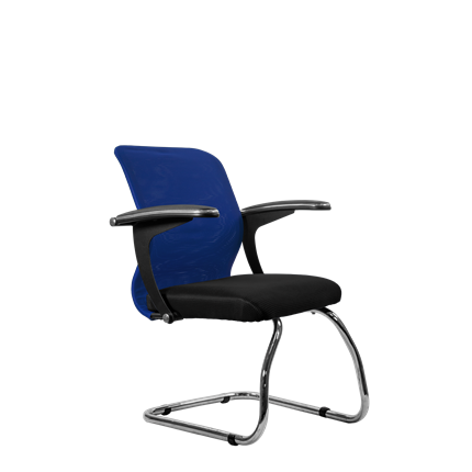Офисный стул SU-M-4/подл.160/осн.007, Синий/Черный в Екатеринбурге - изображение