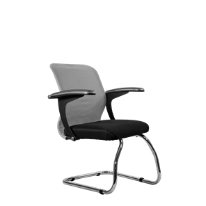 Офисный стул SU-M-4/подл.160/осн.007, Светло-серый/Черный в Кушве