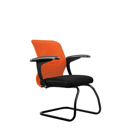 Офисный стул SU-M-4/подл.160/осн.008, Оранжевый/Черный в Богдановиче - изображение