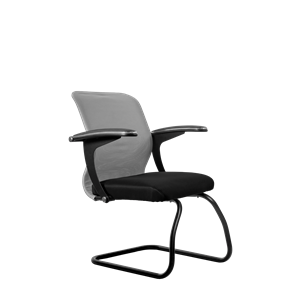 Офисный стул SU-M-4/подл.160/осн.008, Светло-серый/Черный в Кушве