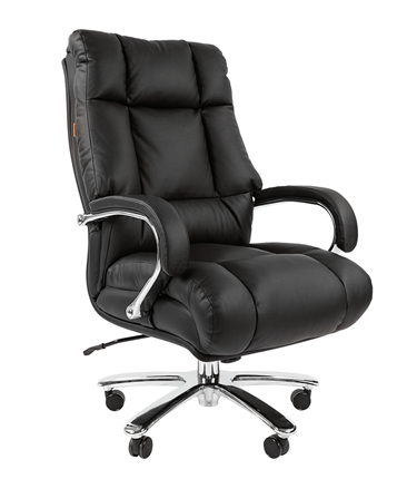 Компьютерное кресло CHAIRMAN 405 черное нат.кожа/экокожа в Богдановиче - изображение