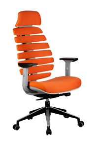 Кресло офисное Riva Chair SHARK (Оранжевый/серый) в Екатеринбурге
