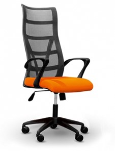 Офисное кресло ДамОфис 5600, оранж/черное в Екатеринбурге