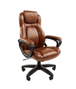 Кресло компьютерное CHAIRMAN 432, экокожа, цвет коричневый в Тавде