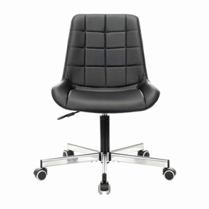 Кресло офисное Brabix Deco MG-316 (без подлокотников, пятилучие серебристое, экокожа, черное) 532080 в Екатеринбурге