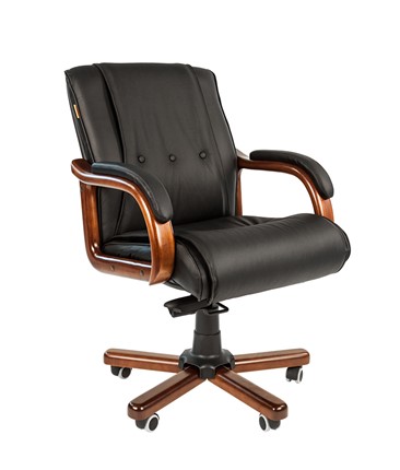 Кресло CHAIRMAN 653M кожа черная в Ирбите - изображение
