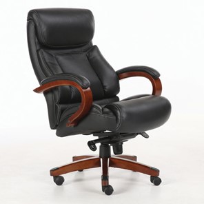 Кресло офисное Brabix Premium Infinity EX-707 (дерево, натуральная кожа, черное) в Екатеринбурге - предосмотр