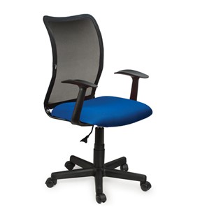 Компьютерное кресло Brabix Spring MG-307 (с подлокотниками, комбинированное синее/черное TW) в Ревде