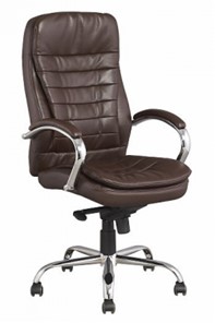 Компьютерное кресло J 9031-1 экокожа /хром, коричневый в Асбесте