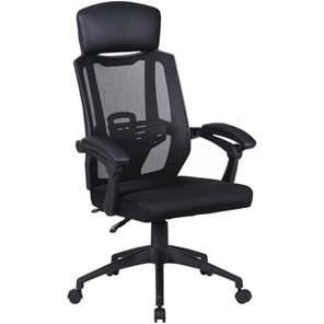 Кресло офисное Brabix Nexus ER-401 (с подлокотниками, черное) 531835 в Ревде