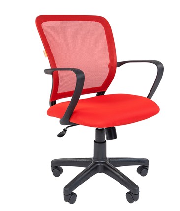 Офисное кресло CHAIRMAN 698 black TW-69, ткань, цвет красный в Ревде - изображение