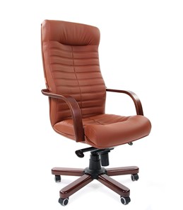 Офисное кресло CHAIRMAN 480 WD, экокожа, цвет коричневый в Екатеринбурге