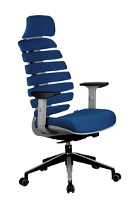 Компьютерное кресло Riva Chair SHARK (Синий/серый) в Кушве