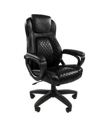 Офисное кресло CHAIRMAN 432, экокожа, цвет черный в Каменске-Уральском - изображение