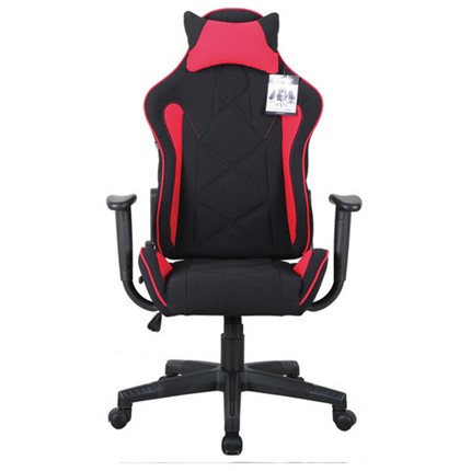 Офисное кресло Brabix GT Racer GM-100 (подушка, ткань, черное/красное) 531820 в Кушве - изображение