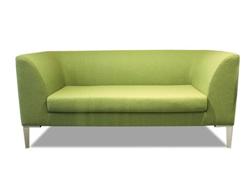 Офисный диван мягкий Юнитекс Сиеста 2-местный, ткань Bahama / фисташковая в Ревде