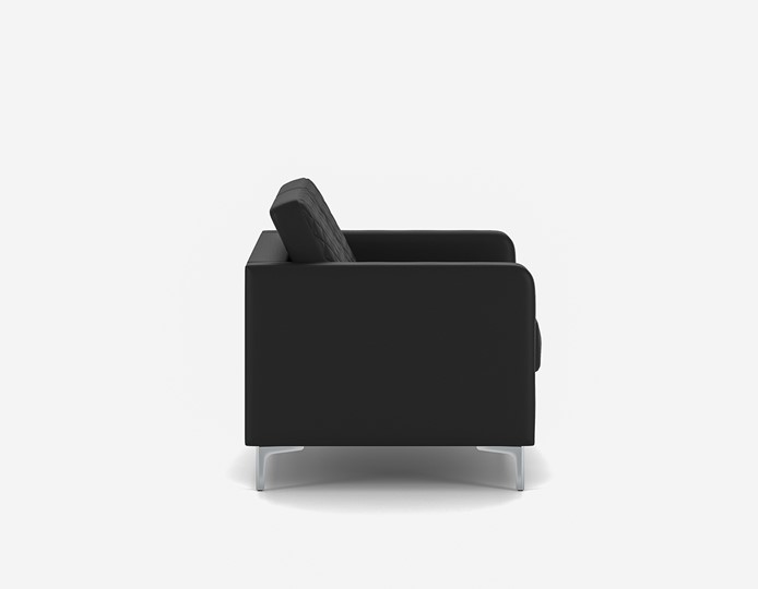 Прямой диван Актив двухместный, черный в Первоуральске - изображение 2