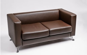 Комплект мебели Альбиони коричневый кожзам  диван 2Д + кресло в Екатеринбурге - предосмотр 2