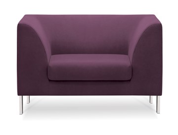 Кресло мягкое Сиеста, ткань Сахара / фиолетовая С33 в Кушве