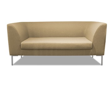 Офисный диван мягкий Сиеста 2-местный, ткань Bahama / бежевая в Ревде
