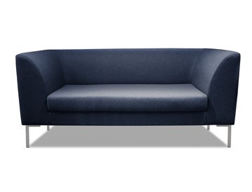 Офисный диван мягкий Сиеста 2-местный, ткань Bahama / синяя в Каменске-Уральском