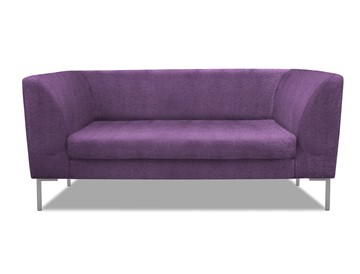 Офисный диван мягкий Сиеста 2-местный, ткань Сахара / фиолетовая С33 в Екатеринбурге