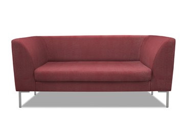 Офисный диван Сиеста 2-местный, ткань Сахара / красная С30 в Богдановиче