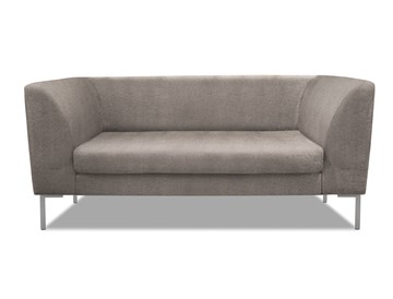 Мягкий офисный диван Сиеста 2-местный, ткань Сахара / темно-бежевая С04 в Ревде
