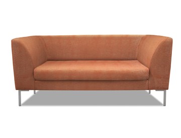 Офисный диван Сиеста 2-местный, ткань Сахара / терракотовая С12 в Ревде