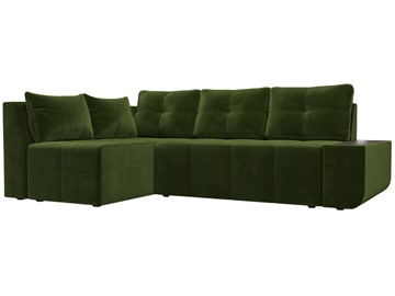 Угловой диван для гостиной Амадэус, Зеленый (микровельвет) в Екатеринбурге