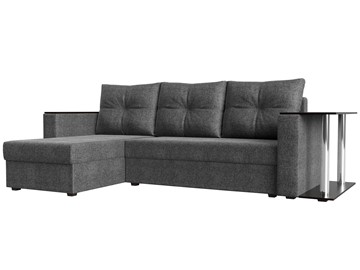 Угловой диван с оттоманкой Атланта Лайт, Серый (рогожка) в Каменске-Уральском