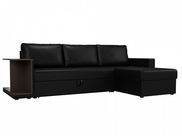 Угловой диван для гостиной Атланта С, Черный (экокожа) в Ревде