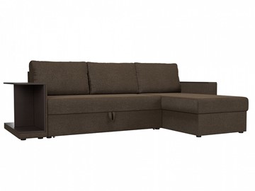 Угловой диван для гостиной Атланта С, Коричневый (рогожка) в Ревде