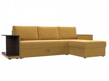 Угловой раскладной диван Атланта С, Желтый (микровельвет) в Ревде