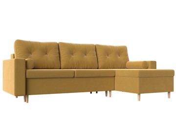 Угловой диван для гостиной Белфаст, Желтый (микровельвет) в Ревде