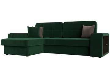 Угловой раскладной диван Брюссель, Зеленый (велюр) в Ревде