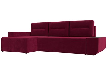 Угловой диван Чикаго, Бордовый (микровельвет) в Первоуральске