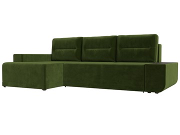 Угловой раскладной диван Чикаго, Зеленый (микровельвет) в Ревде