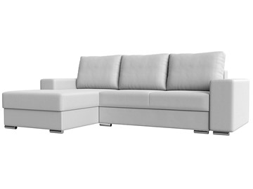Угловой диван с оттоманкой Дрезден, Белый (Экокожа) НПБ в Ревде