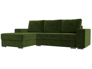Угловой раскладной диван Дрезден, Зеленый (микровельвет) НПБ в Ревде