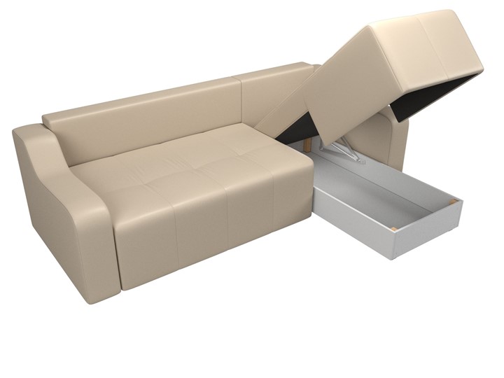 Угловой раскладной диван Элида, Бежевый (экокожа) в Ревде - изображение 6