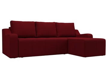 Угловой диван для гостиной Элида, Бордовый (микровельвет) в Кушве