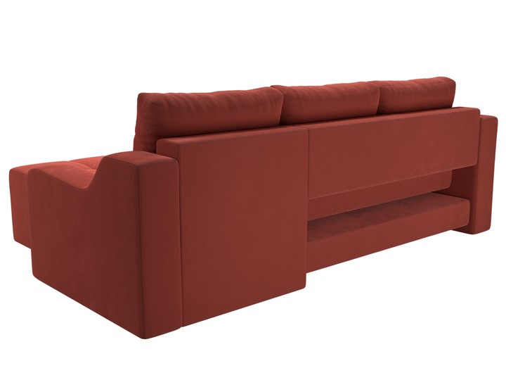 Угловой раскладной диван Элида, Коралловый (микровельвет) в Кушве - изображение 8
