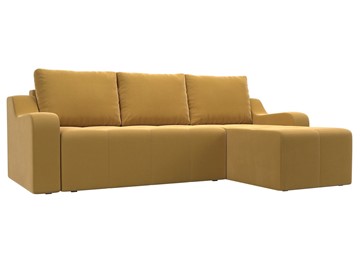 Угловой раскладной диван Элида, Желтый (микровельвет) в Кушве