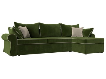 Угловой диван для гостиной Элис, Зеленый (микровельвет) в Екатеринбурге