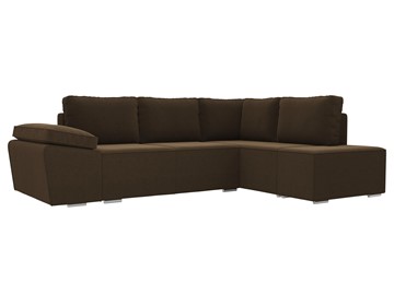 Угловой диван для гостиной Хавьер, Коричневый (микровельвет) в Екатеринбурге - предосмотр