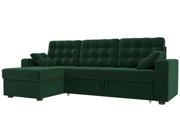 Угловой раскладной диван Камелот, Зеленый (велюр) в Первоуральске